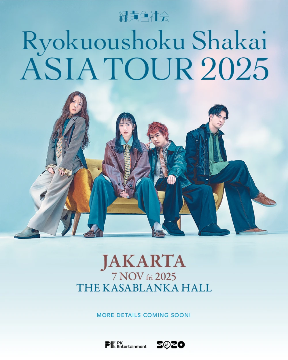 J-Pop Ryokuoushoku Shakai Siap Guncang Jakarta Lewat Asia Tour