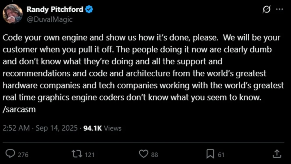 CEO Gearbox Randy Pitchford/Photo: via Gamebrott